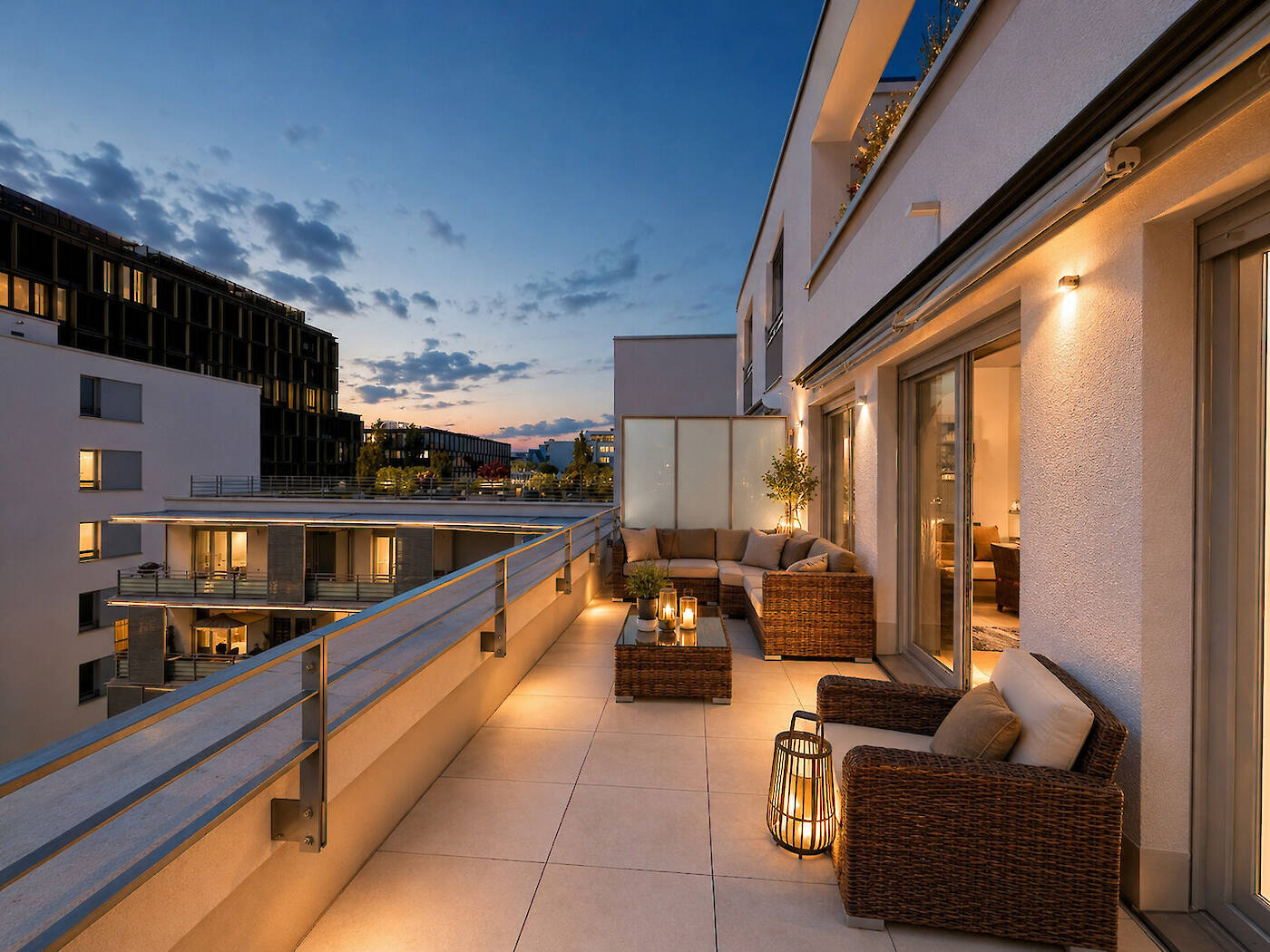 Terrasse abends