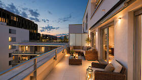 Terrasse abends